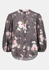 Emilijah Women's Romantic Puff Sleeve Floral Blouse color FLORAL BOUQUET