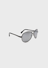 Buffalo David Bitton Aviator Sunglasses With Light Silver flash Lens - B0001SGUN color GUNMETAL