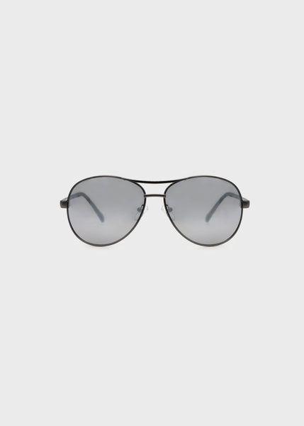 Buffalo David Bitton Aviator Sunglasses With Light Silver flash Lens - B0001SGUN color GUNMETAL