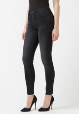 Skylar Women's High Rise Skinny Jeans, Faded Black - BL15664
