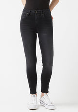 Skylar Women's High Rise Skinny Jeans, Faded Black - BL15664