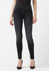 Skylar Women's High Rise Skinny Jeans, Faded Black - BL15664
