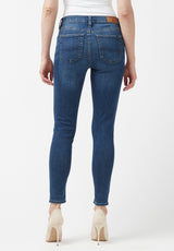 Jean taille mi-haute et coupe skinny pour femme Alexa, bleu - BL15669