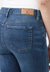 Jean taille mi-haute et coupe skinny pour femme Alexa, bleu - BL15669