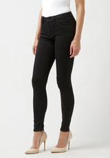 Alexa Women's Mid Rise Skinny Jeans, Black - BL15672