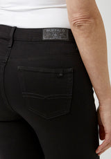 Alexa Women's Mid Rise Skinny Jeans, Black - BL15672