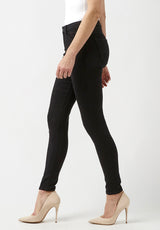 Alexa Women's Mid Rise Skinny Jeans, Black - BL15672