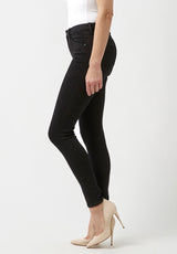 Alexa Women's Mid Rise Skinny Jeans, Black - BL15672