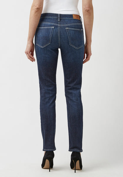 Jean taille mi-haute et coupe étroit pour femme Mid Rise Slim Carrie, indigo - BL15674