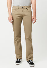 Pantalon Droit Straight Six en Sergé Beige Foncé - BM16083