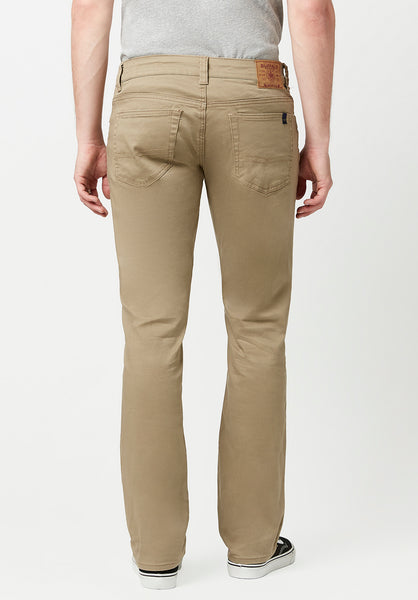 Pantalon Droit Straight Six en Sergé Beige Foncé - BM16083