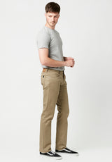 Pantalon Droit Straight Six en Sergé Beige Foncé - BM16083