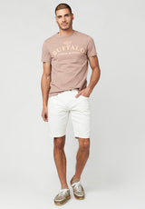 Buffalo David Bitton Super Stretch Slim Parker White Rinse Shorts - BM22775 Color PURE WHITE