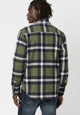 Buffalo David Bitton Jersey & Plaid Japuy Shacket - BM23653 Color TREKKING