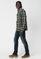 Buffalo David Bitton Jersey & Plaid Japuy Shacket - BM23653 Color TREKKING