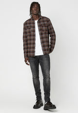 Buffalo David Bitton Sherpa-Lined Soqer Shacket - BM23673 Color CHARCOAL