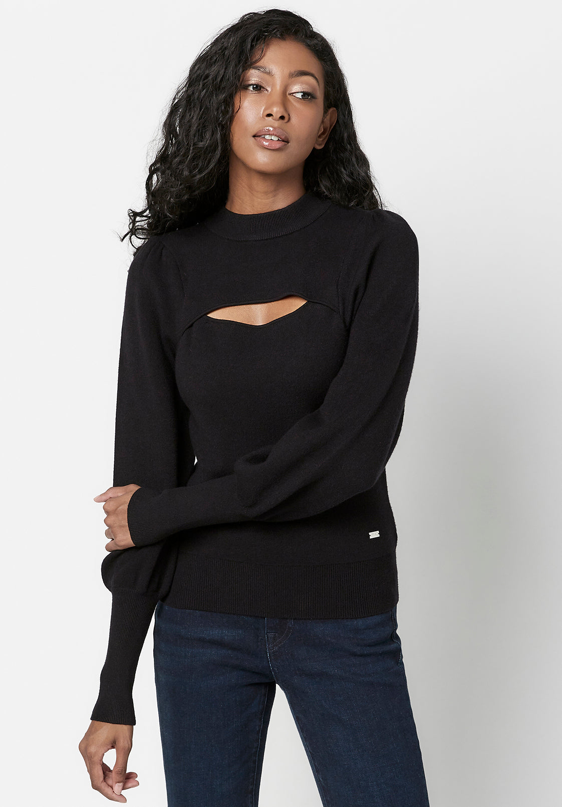 Cut-Out Nadeline Puff Sweater – Buffalo Jeans CA