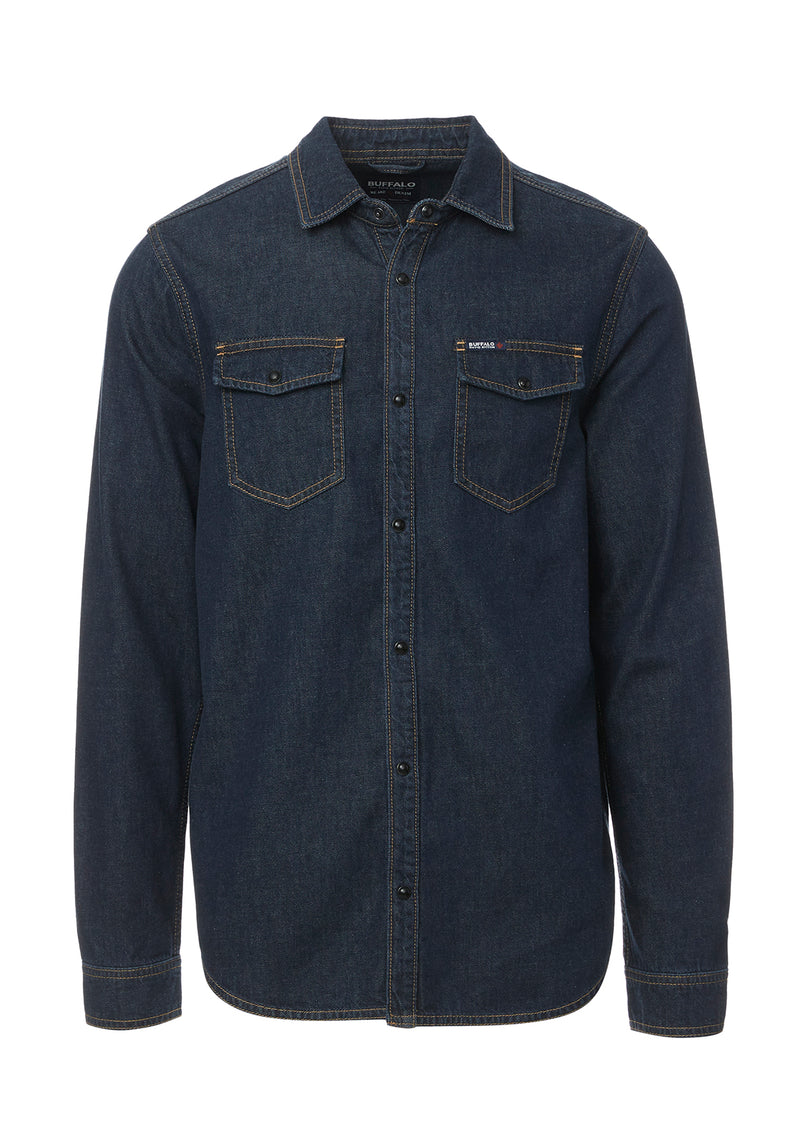 Stanley Men s Long Sleeve Denim Shirt in Indigo BM22635