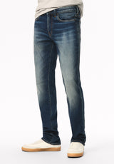Six Men's Straight Freedom Flex Jeans, Dirty and Sanded - BM22946
