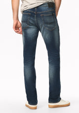 Six Men's Straight Freedom Flex Jeans, Dirty and Sanded - BM22946