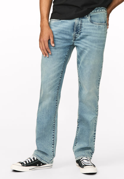 Jean Jambe Droite Six Freedom Flex Pour Homme, Bleu Délavé et Sablé - BM22998