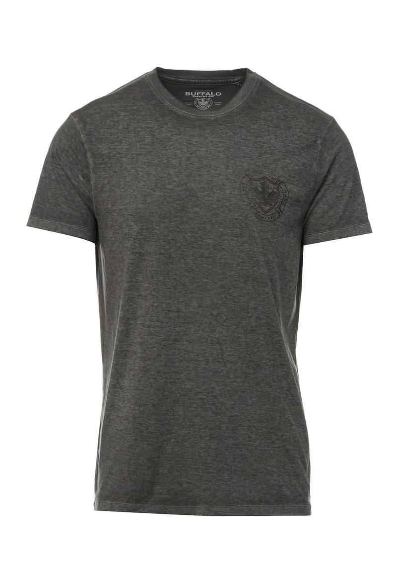 Buffalo David Bitton Tamen Grey Short-Sleeve Men’s T-Shirt - BM24181  