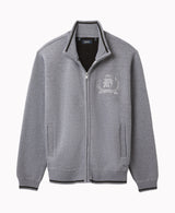 Wucio chandail en molleton zippé pour homme, Gris chiné - BM24916