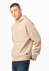 Waolo Men's Geometric Pattern Sweater Fleece Hoodie, Tuffet - BM24918