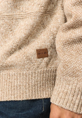 Waolo Men's Geometric Pattern Sweater Fleece Hoodie, Tuffet - BM24918