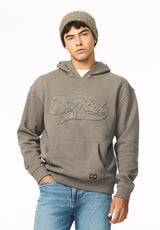 Farro Men's Brushed Fleece Graphic Hoodie, Dark Gull Gray - BM24950