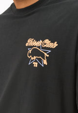 Tordan t-shirt à motif Buffalo imprimé néon pour homme, Noir - BM24967