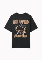 Tordan t-shirt à motif Buffalo imprimé néon pour homme, Noir - BM24967