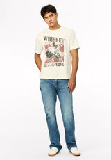 Tario t-shirt à motif cowboy et whisky pour homme, Lait - BM24968