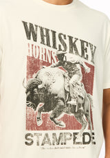 Tario t-shirt à motif cowboy et whisky pour homme, Lait - BM24968