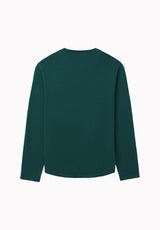 Kambo henley côtelé à manches longues pour homme, Mer foncée - BM24974