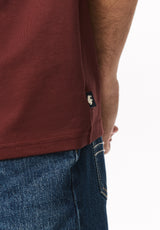 Kianto Men's Short Sleeve Tee, Red Mahogany - BM24975