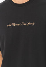 Trevano t-shirt à motif vintage au dos pour homme, Noir - BM24978