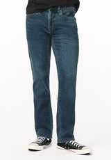 Six Men's Straight Freedom Flex Jeans, Whiskered Fleece - BM26018