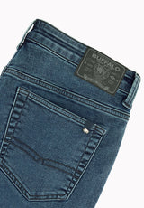 Six Men's Straight Freedom Flex Jeans, Whiskered Fleece - BM26018