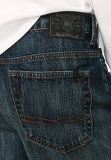 Matt Men's Loose Fit Jeans, Sanded and Veined - BM26294