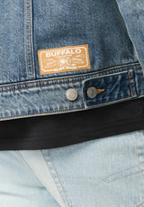 Joe Men's Oversized Stretch Denim Trucker Jacket, Sanded Wash - BM26303