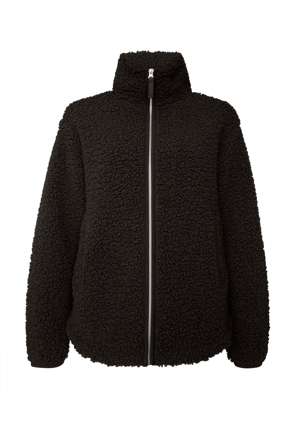 Black sherpa fleece jacket shop