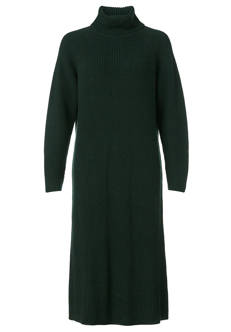 Buffalo David Bitton Paityn Dark Green Women's Turtleneck Sweater Dress - SD0002F  