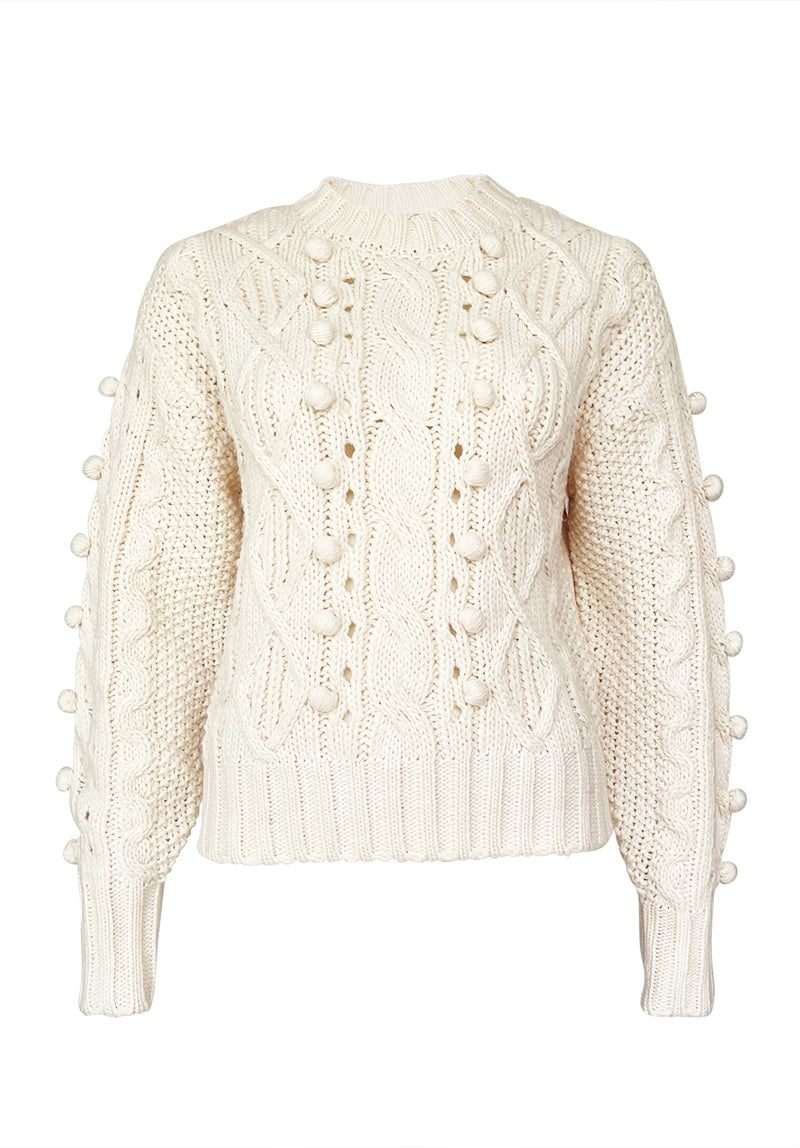 Buffalo David Bitton Larsa Ivory Women's Crew Neck Sweater - SW0021F  