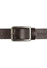 Buffalo David Bitton Textured Full Grain Brown Buffalo Leather Belt - BB1002C03 Color BROWN