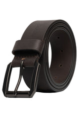 Buffalo David Bitton Full Grain Brown Buffalo Leather Belt with Blackened Finish - BB1004C13 Color BROWN