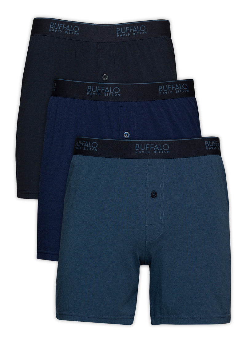 Men 3-pack Loose Boxers Navy