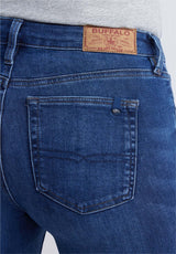 Jean taille mi-haute et coupe skinny pour femme Alexa, bleu - BL15669