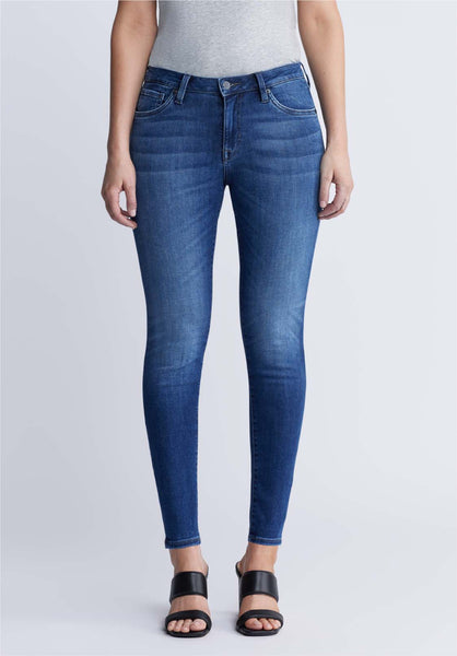 Mid Rise Skinny Alexa Women's Jeans in Mid Blue - BL15669