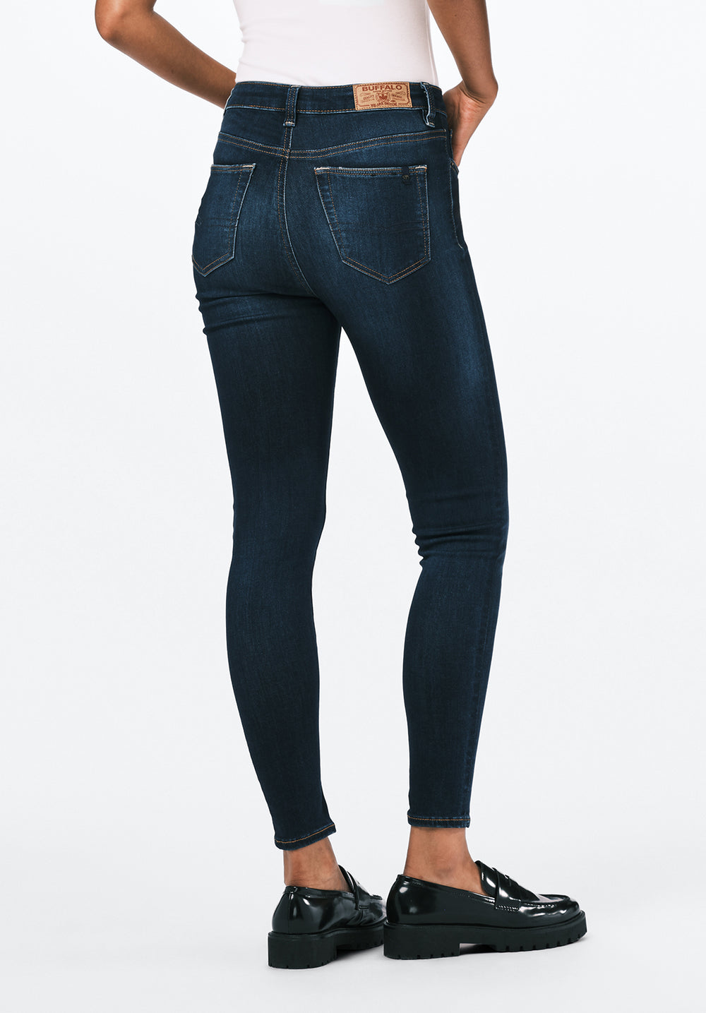 Jean Slim Gap Femme Taille 26 Délavé Bleu Foncé - Occasion Bon état, Coupe Coupée